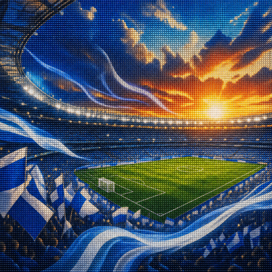 Diamond Painting Calcio Azzurro Bianco | Kit Completo - diamond painting calcio Mondiali