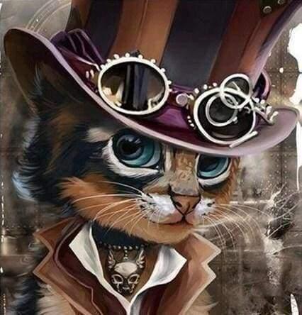 Diamond Painting Cat Gentleman - Diamond Painting Italia