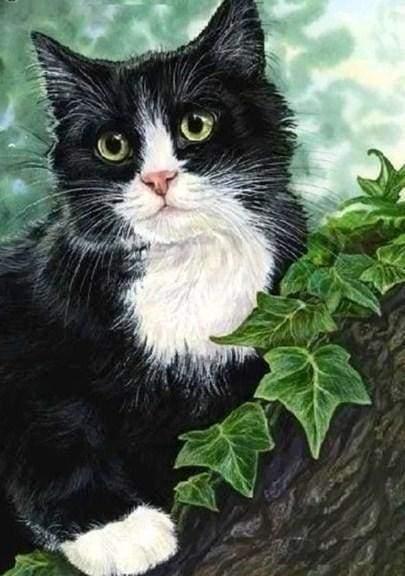 Diamond Painting Cat on the branch - Diamond Painting Italia