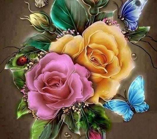 Diamond Painting Colorful Roses - Diamond Painting Italia