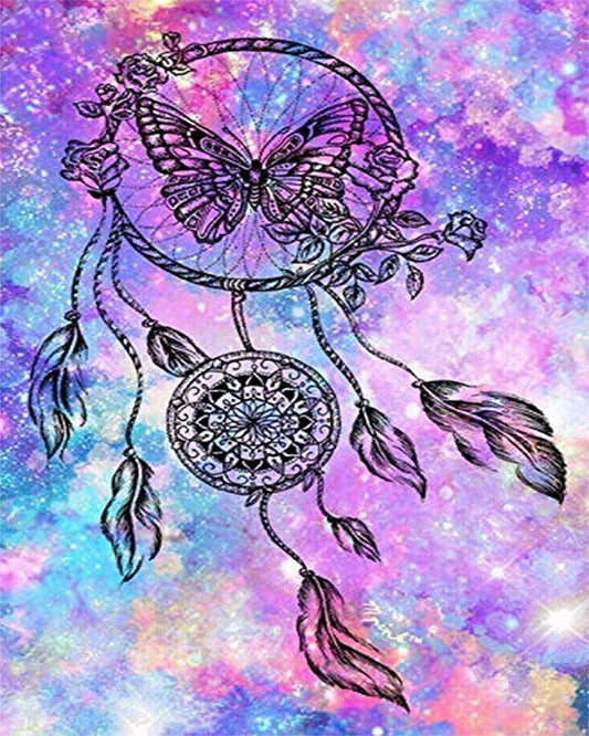 Diamond Painting Dreamcatcher with butterfly - Diamond Painting Italia