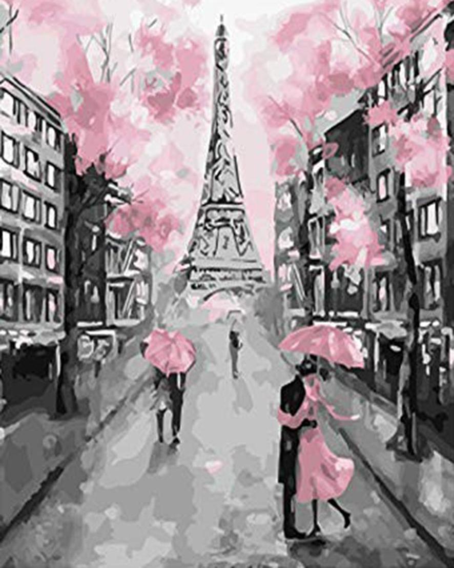 Diamond Painting Eiffel Tower and Pink Life - Diamond Painting Italia