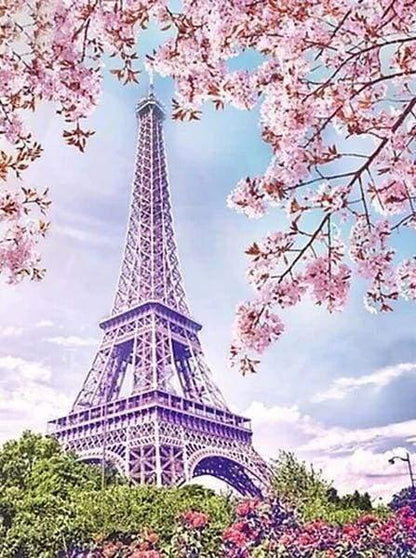 Diamond Painting Eiffel Tower in Spring - Diamond Painting Italia