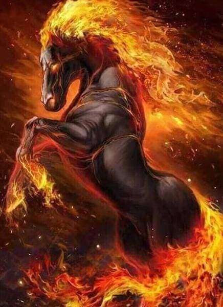 Diamond Painting Fire Horse - Diamond Painting Italia