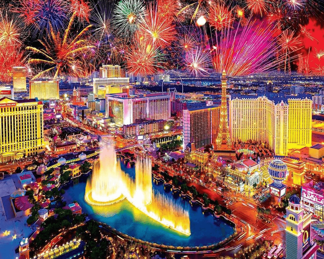 Diamond Painting Fireworks in Las Vegas - Diamond Painting Italia