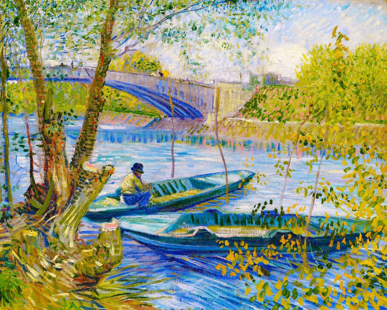Diamond Painting Fishing in spring, Pont de Clichy - Van Gogh - Diamond Painting Italia