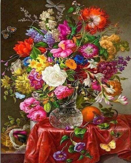 Diamond Painting Grande mazzo di fiori - Diamond Painting Italia