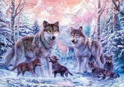 Diamond Painting - Majestic Wolves - Diamond Painting Italia