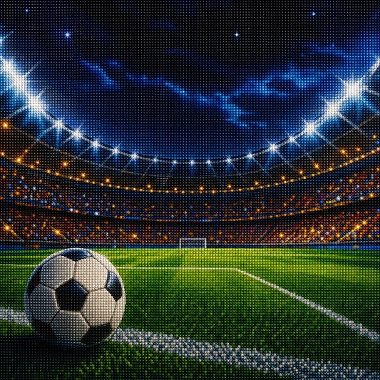 Diamond Painting Mondiali Calcio Stadio Notturno | Kit Completo - diamond painting calcio Mondiali
