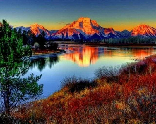 Diamond Painting - Mountain Lake - Diamond Painting Italia