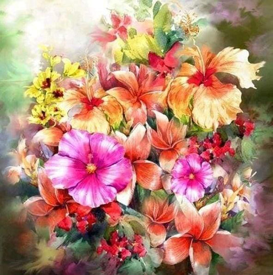 Diamond Painting - Multi Color Flowers - Diamond Painting Italia
