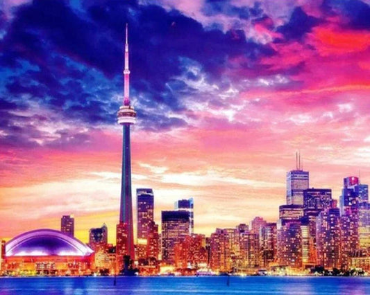 Diamond Painting - Panorama of a big city - Diamond Painting Italia