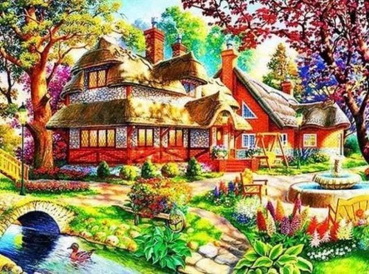 Diamond Painting - Peaceful House - Diamond Painting Italia