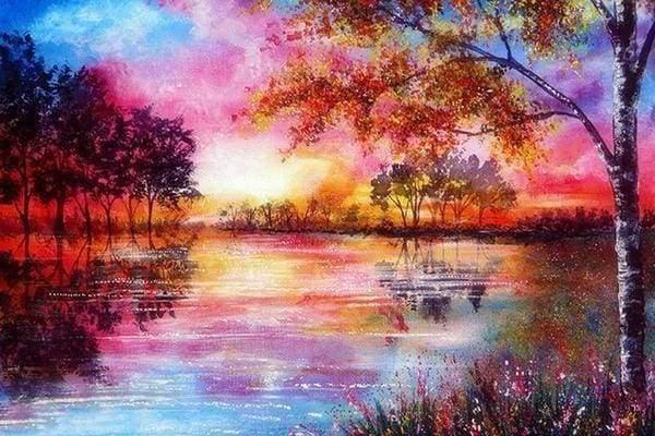 Diamond Painting - Peaceful Lake - Diamond Painting Italia