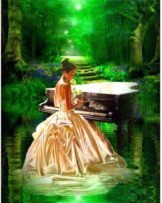 Diamond Painting - Piano Lesson - Diamond Painting Italia