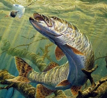 Diamond Painting - Pike Fish - Diamond Painting Italia