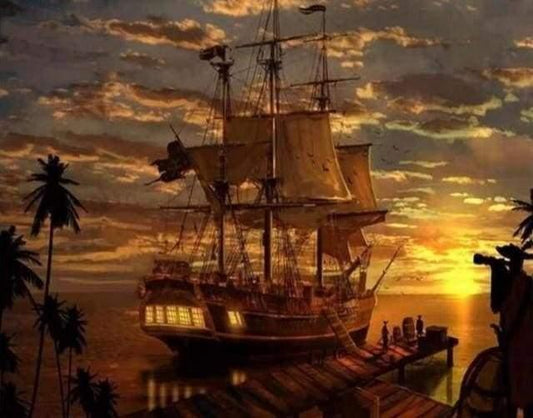 Diamond Painting - Pirate Ship - Diamond Painting Italia