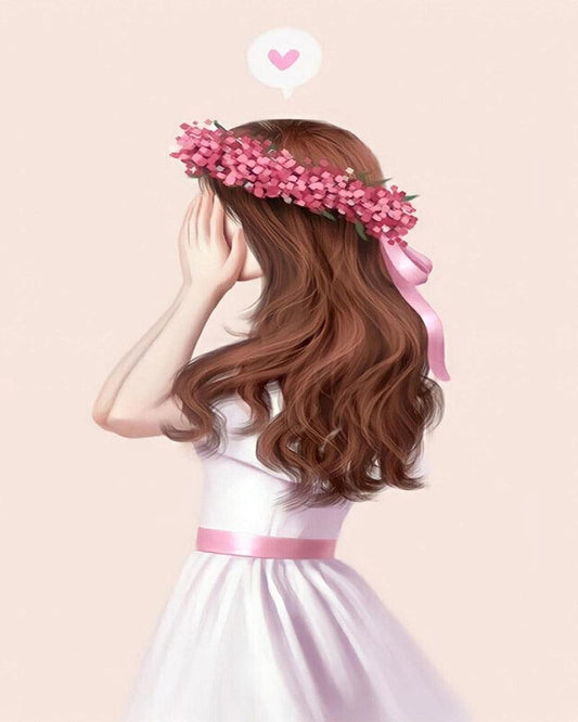 Diamond Painting - Profile of a Little Girl - Diamond Painting Italia