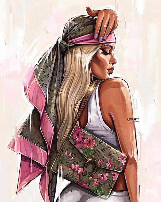 Diamond Painting - Profile of a Woman - Diamond Painting Italia