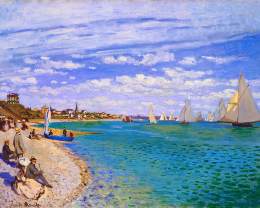 Diamond Painting - Regattas at Sainte Addresse - Monet - Diamond Painting Italia