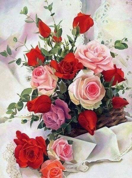 Diamond Painting - Roses Beautiful Flowers - Diamond Painting Italia
