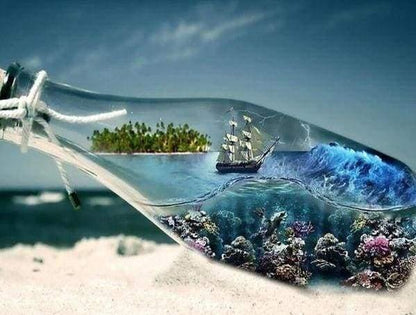 Diamond Painting - Sea Bottle - Diamond Painting Italia