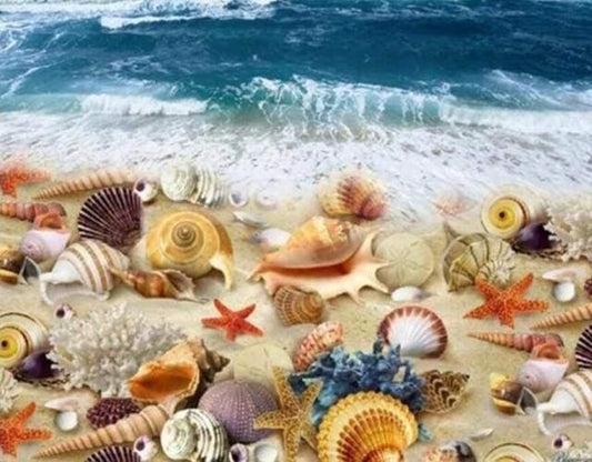 Diamond Painting - Spiaggia e Frutti di Mare - Diamond Painting Italia