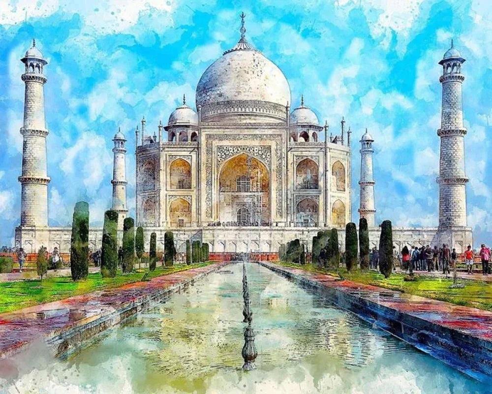 Diamond Painting - Taj Mahal a Colori - Diamond Painting Italia
