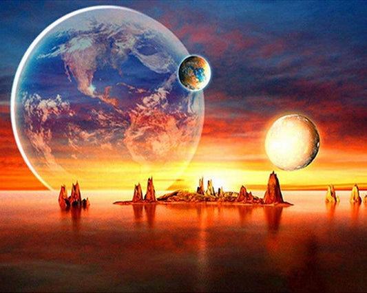 Diamond Painting - The Earth seen from afar - Diamond Painting Italia