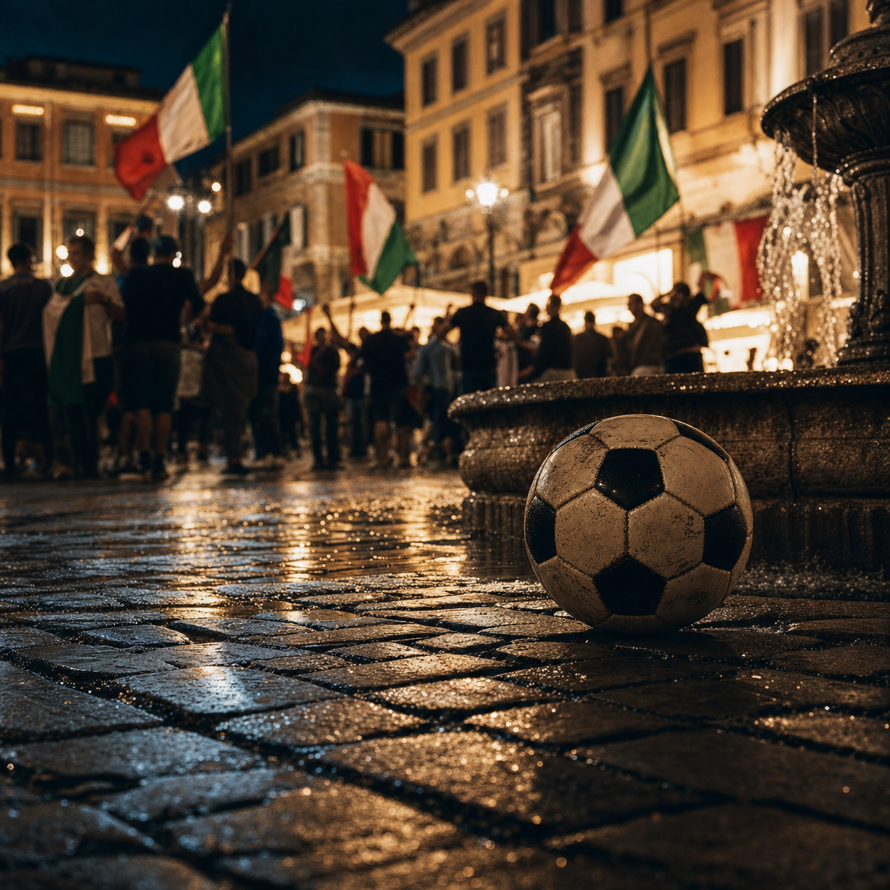 Diamond Painting Tifosi Italiani in Piazza | Kit Completo - diamond painting Mondiali Italia