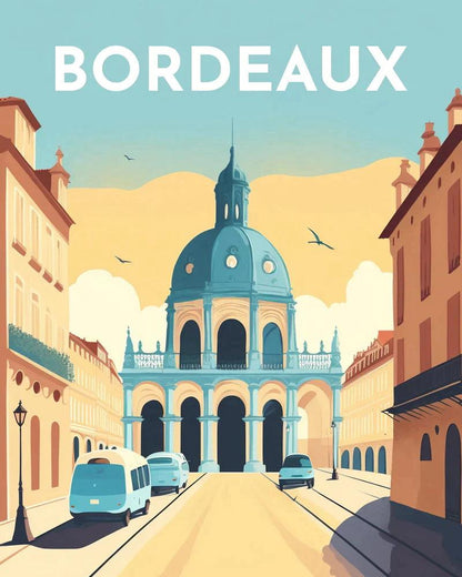 Diamond Painting - Travel Poster Bordeaux - Diamond Painting Italia