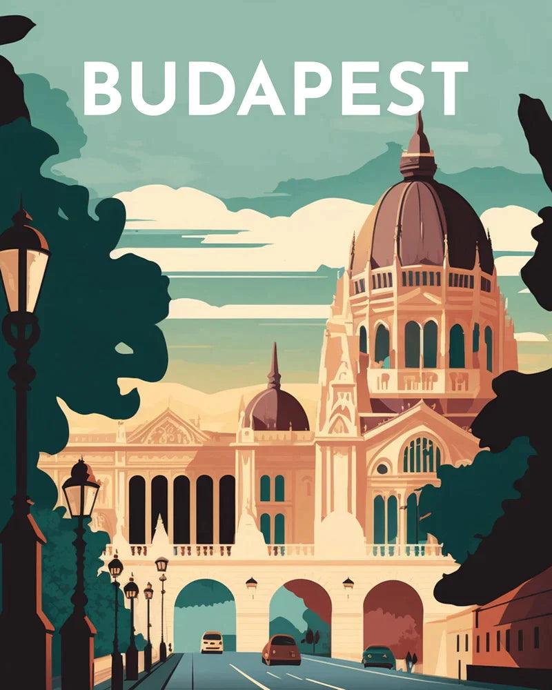 Diamond Painting - Travel Poster Budapest - Diamond Painting Italia