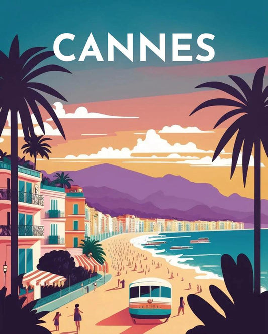 Diamond Painting - Travel Poster Cannes - Diamond Painting Italia