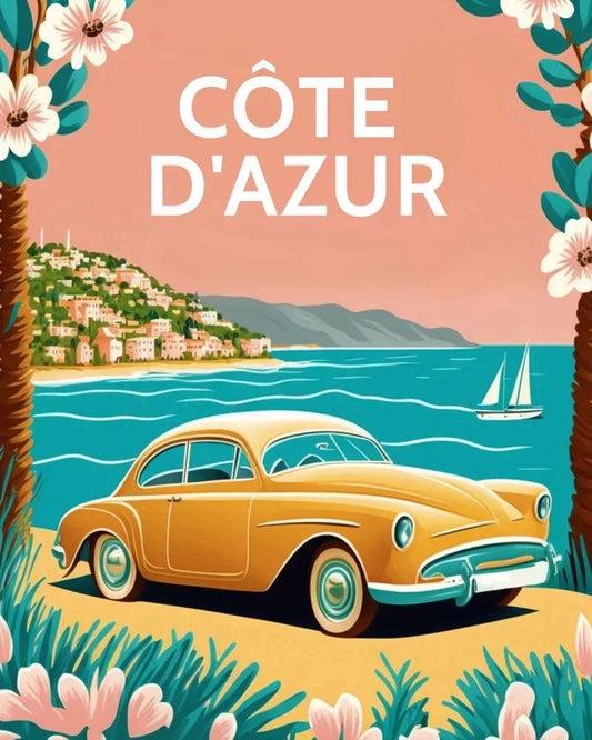 Diamond Painting - Travel Poster Côte d'Azur - Diamond Painting Italia