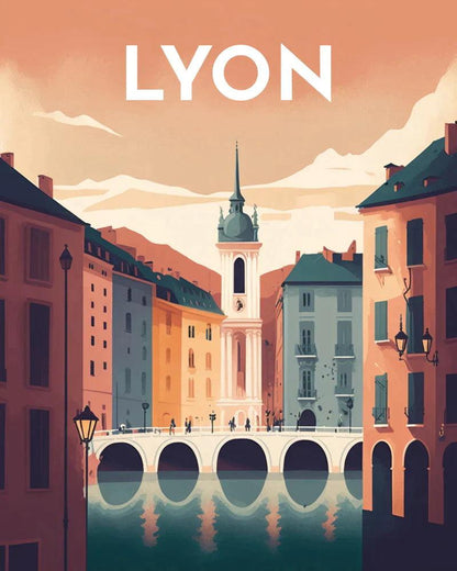 Diamond Painting - Travel Poster Lyon - Diamond Painting Italia