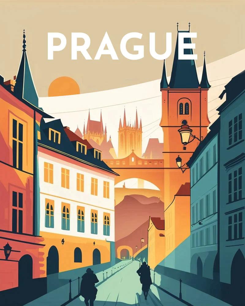 Diamond Painting - Travel Poster Prague - Diamond Painting Italia