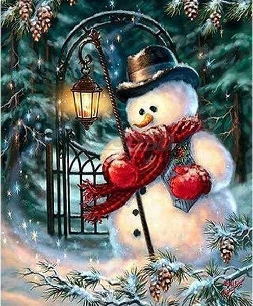Diamond Painting - Un Pupazzo di Neve - Diamond Painting Italia