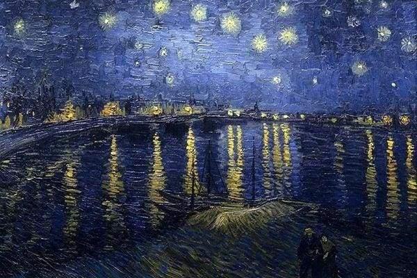Diamond Painting - Van Gogh Starry Night over the Rhone 40x50cm canvas already framed - Diamond Painting Italia