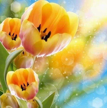 Diamond Painting - Yellow tulips - Diamond Painting Italia