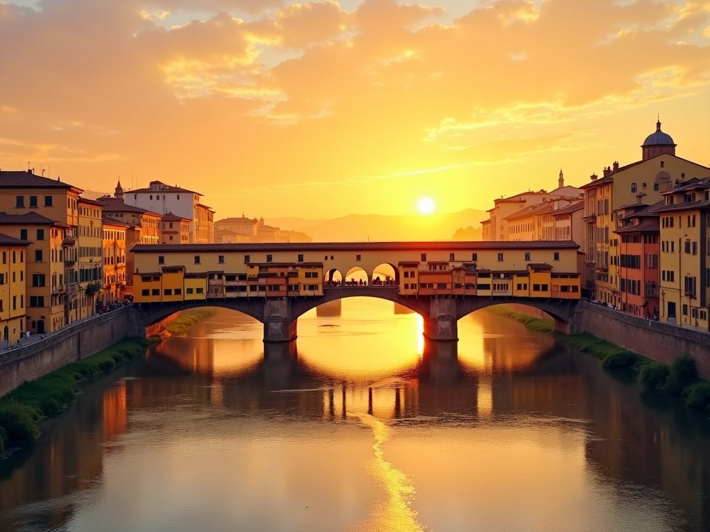 Firenze Ponte Vecchio al Tramonto Diamond Painting