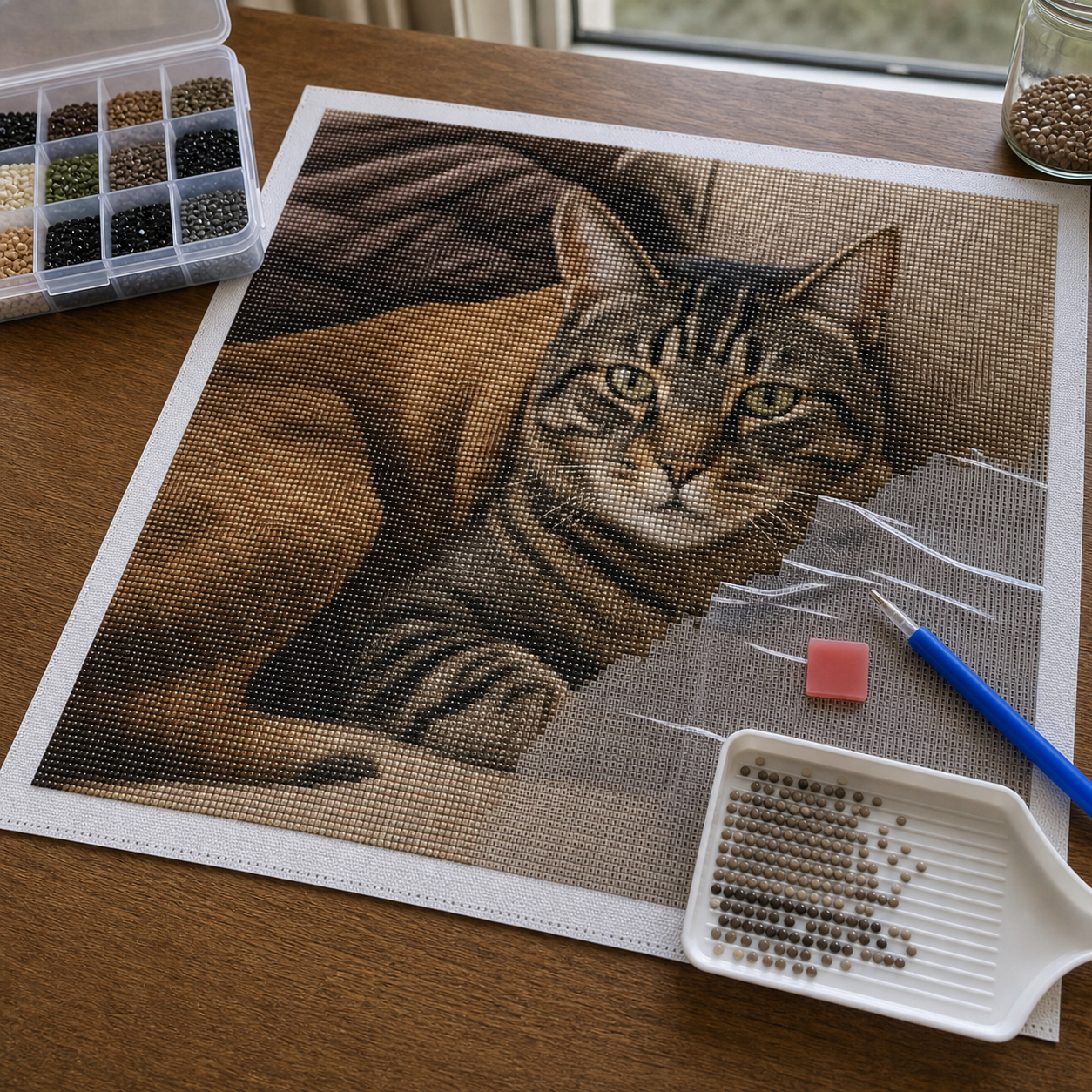 Diamond Painting Personalizzato Gatto da Foto | Kit Completo - foto 2