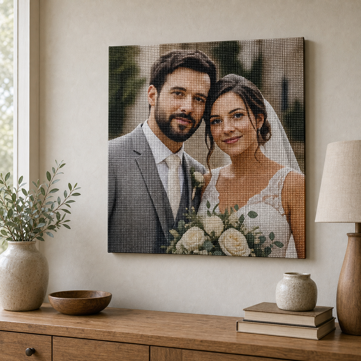 Diamond Painting Personalizzato Matrimonio da Foto | Kit Completo - foto 3