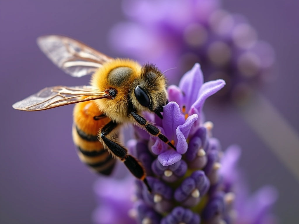 Diamond Painting Ape sui Fiori di Lavanda