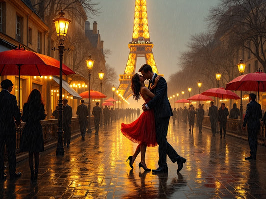 Diamond Painting Ballo sotto la Pioggia a Parigi
