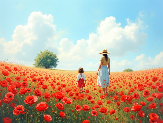 Diamond Painting Campo di Papaveri - Stile Monet