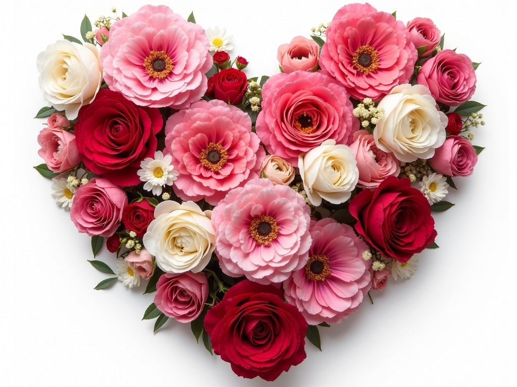 Cuore di Fiori Rose e Peonie Diamond Painting