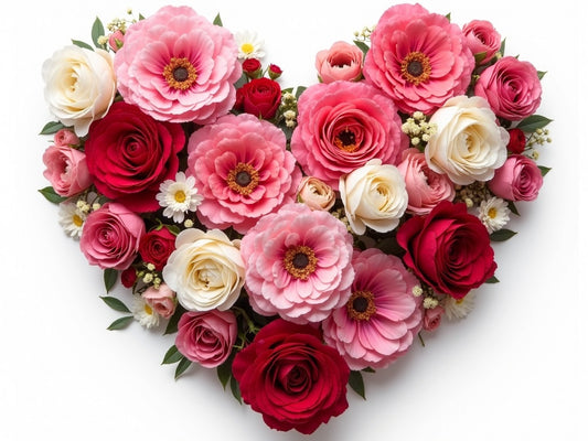 Cuore di Fiori Rose e Peonie Diamond Painting