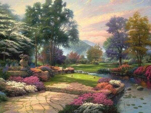 Pittura a diamante - Giardino stupefacente - Diamond Painting Italia