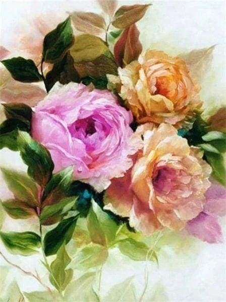 Pittura Diamanti - Rose antiche - Diamond Painting Italia