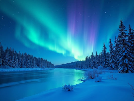 Diamond Painting Aurora Boreale sul Lago